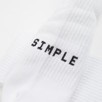 Simple Mono Logo Socks - White thumbnail