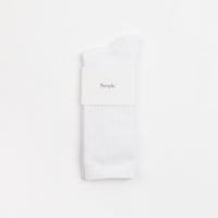 Simple Mono Logo Socks - White thumbnail