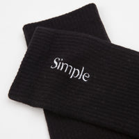 Simple Vertical Logo Socks - Black thumbnail