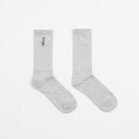 Simple Vertical Logo Socks - Heather Grey thumbnail