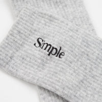 Simple Vertical Logo Socks - Heather Grey thumbnail