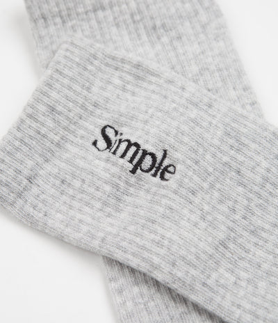 Simple Vertical Logo Socks - Heather Grey