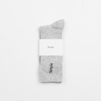 Simple Vertical Logo Socks - Heather Grey thumbnail