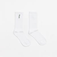 Simple Vertical Logo Socks - White thumbnail