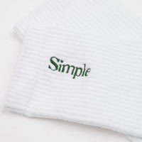 Simple Vertical Logo Socks - White thumbnail