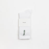 Simple Vertical Logo Socks - White thumbnail