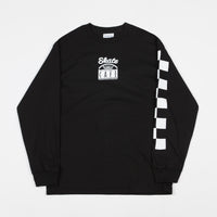 Skateboard Cafe Check Long Sleeve T-Shirt - Black / White thumbnail