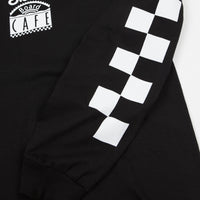 Skateboard Cafe Check Long Sleeve T-Shirt - Black / White thumbnail