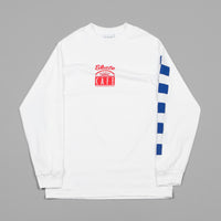 Skateboard Cafe Check Long Sleeve T-Shirt - White / Red / Blue thumbnail