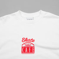 Skateboard Cafe Check Long Sleeve T-Shirt - White / Red / Blue thumbnail