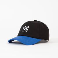 Skateboard Cafe Checkerboard Embroidered Cap - Black / Blue thumbnail