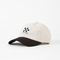 Skateboard Cafe Checkerboard Embroidered Cap - Cream / Black thumbnail