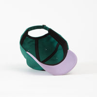 Skateboard Cafe Checkerboard Embroidered Cap - Dark Teal / Lavender thumbnail