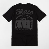 Skateboard Cafe Diner Logo T-Shirt - Black / Black thumbnail