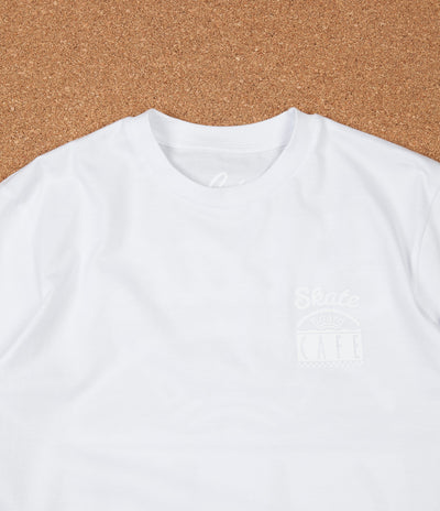 Skateboard Cafe Diner Logo T-Shirt - White / White