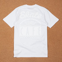 Skateboard Cafe Diner Logo T-Shirt - White / White thumbnail