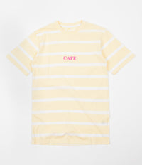 Skateboard Cafe Embroidered Banana Stripe T-Shirt - Banana