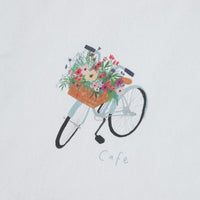 Skateboard Cafe Flower Basket Tote Bag - White thumbnail