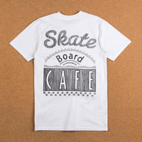 Skateboard Cafe Pretzel Diner Logo T-Shirt - White thumbnail