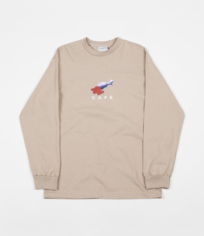 Skateboard Cafe Spill Long Sleeve T-Shirt - Sand