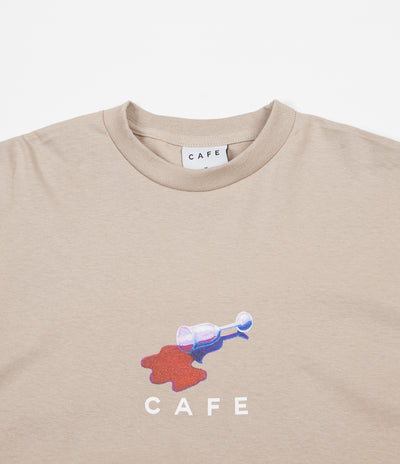 Skateboard Cafe Spill Long Sleeve T-Shirt - Sand