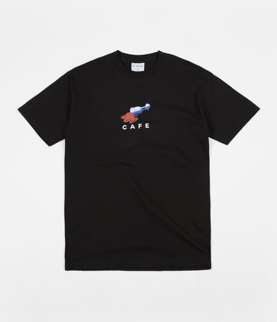 Skateboard Cafe Spill T-Shirt - Black