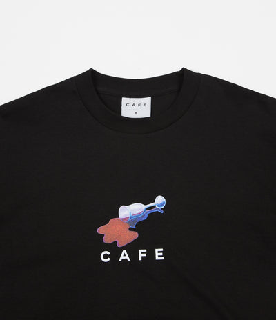 Skateboard Cafe Spill T-Shirt - Black