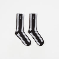 Skateboard Cafe Stripe Hi Socks - Black / White thumbnail