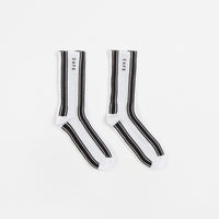 Skateboard Cafe Stripe Hi Socks - White / Black thumbnail