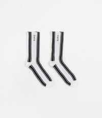 Skateboard Cafe Stripe Hi Socks - White / Black