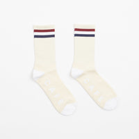 Skateboard Cafe Stripe Socks - Cream thumbnail