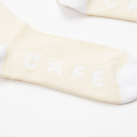 Skateboard Cafe Stripe Socks - Cream thumbnail