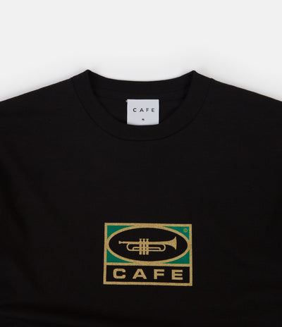 Skateboard Cafe Trumpet Logo T-Shirt - Black