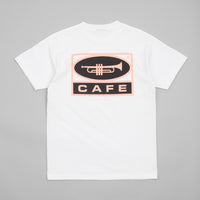 Skateboard Cafe Trumpet Logo T-Shirt - White / Pink / Black thumbnail