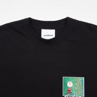 Soulland Meets Peanuts Charlie T-Shirt - Black thumbnail