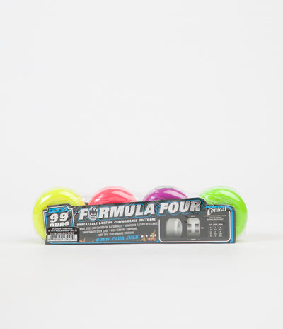 Spitfire Formula Four Conical 99DU Razzle Mash Up Wheels - 53mm - Green / Purple / Pink / Yellow