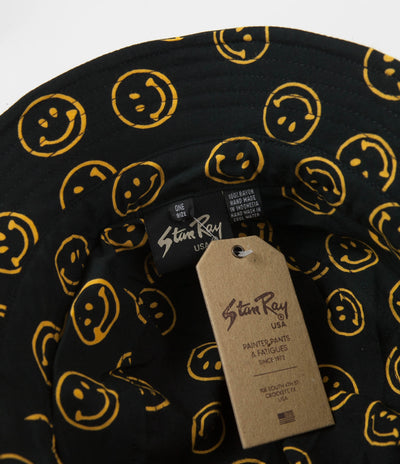 Stan Ray Fillmore Bucket Hat - Smiley Batik Black