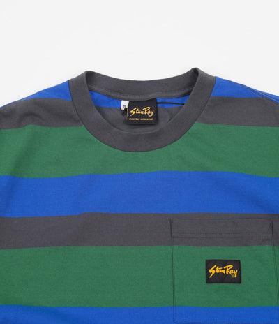 Stan Ray Football T-Shirt - Indian Green Stripe