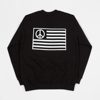 Stan Ray Peace Stripe Crewneck Sweatshirt - Black thumbnail