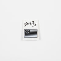 Stan Ray Peace Stripe Pin Badge - Black / White thumbnail