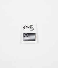 Stan Ray Peace Stripe Pin Badge - Black / White