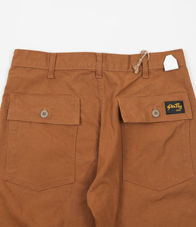 Stan Ray Slim Fit 4 Pocket Fatigue Trousers - Brown Duck