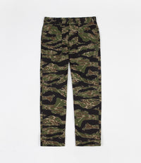 Stan Ray Slim Fit 4 Pocket Fatigue Trousers - Green Tigerstripe Ripstop