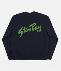 Stan Ray Stan Crewneck Sweatshirt - Navy / Fresh Green Print