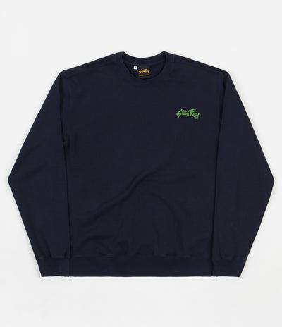 Stan Ray Stan Crewneck Sweatshirt - Navy / Fresh Green Print