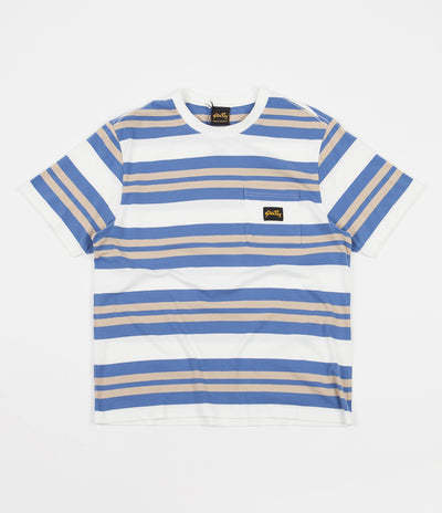 Stan Ray Yarn Dye Stripe Thick T-Shirt - Clean Blue Border Stripe