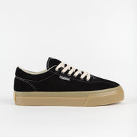 Stepney Workers Club Dellow Raw Suede Shoes - Black / Gum thumbnail