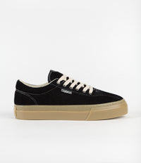 Stepney Workers Club Dellow Raw Suede Shoes - Black / Gum