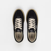 Stepney Workers Club Dellow Raw Suede Shoes - Black / Gum thumbnail