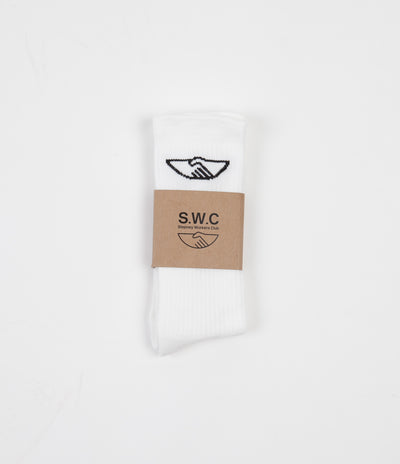 Stepney Workers Club Handshake Socks - Off White